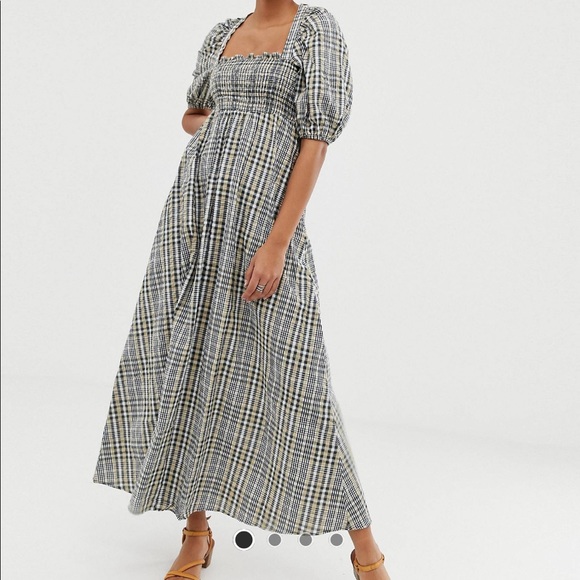 asos checked dress